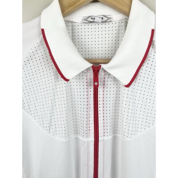 L'Etoile Sport Mesh Zip Performance Mini Dress Women's Small White Preppy Tennis - Picture 2 of 8